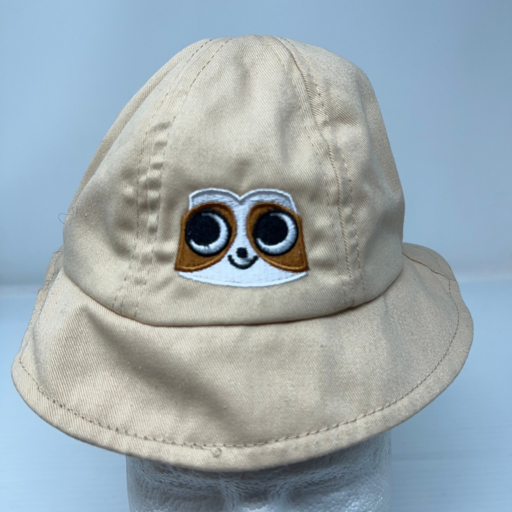 Adventure Planet Kids One Size Tan Sloth Embroidered Safari Bucket Hat NWT